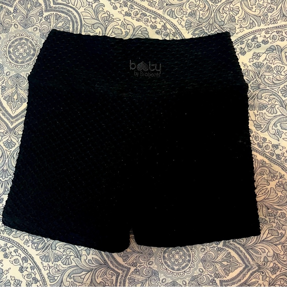 Booty by Brabants Seamless Black Croco Shorts